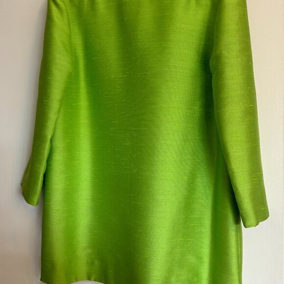 Stunning 1960s Lime Green 3 piece Raw Silk Suit Set - Size 12/14 - Picture 7 of 12